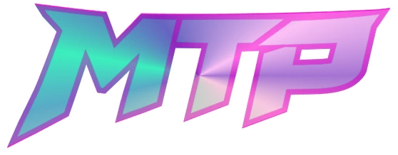 Sticker Made To Play : le logotype MTP en dégradé holographique